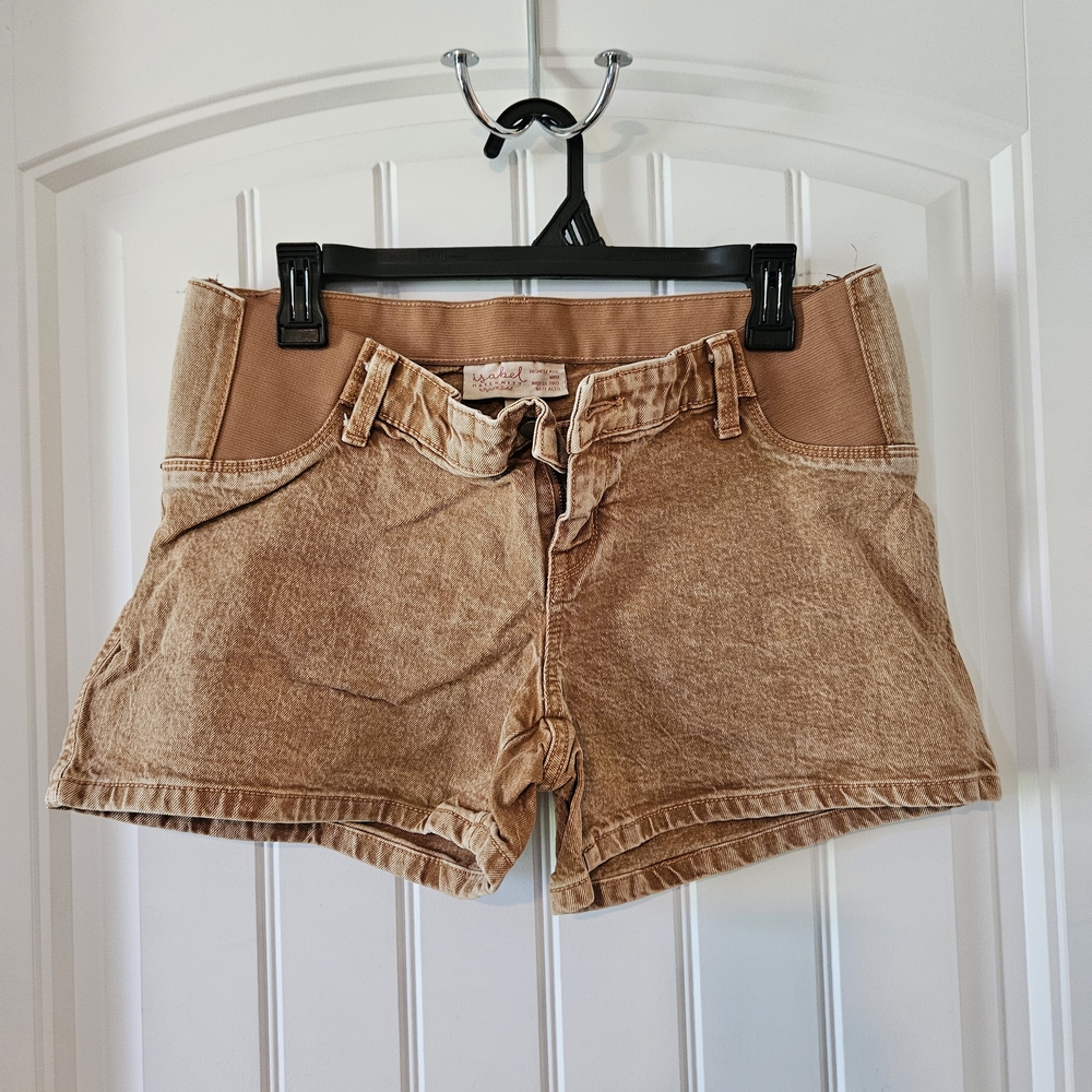 Maternity Tan Women Shorts